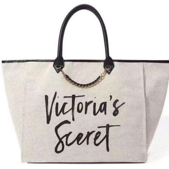 NWT Victoria’s Secret Canvas Tote Bag - Picture 1 of 5